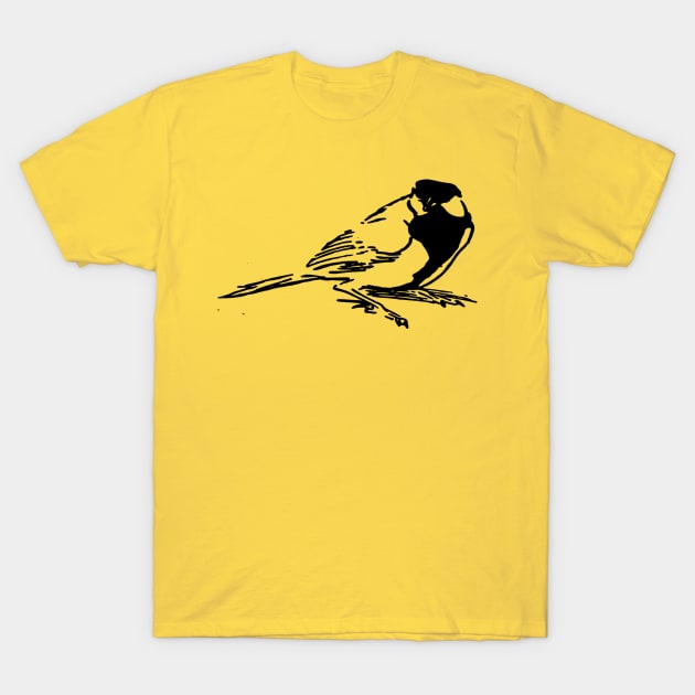 Chickadee Sparrow Bird T-Shirt by carobaro